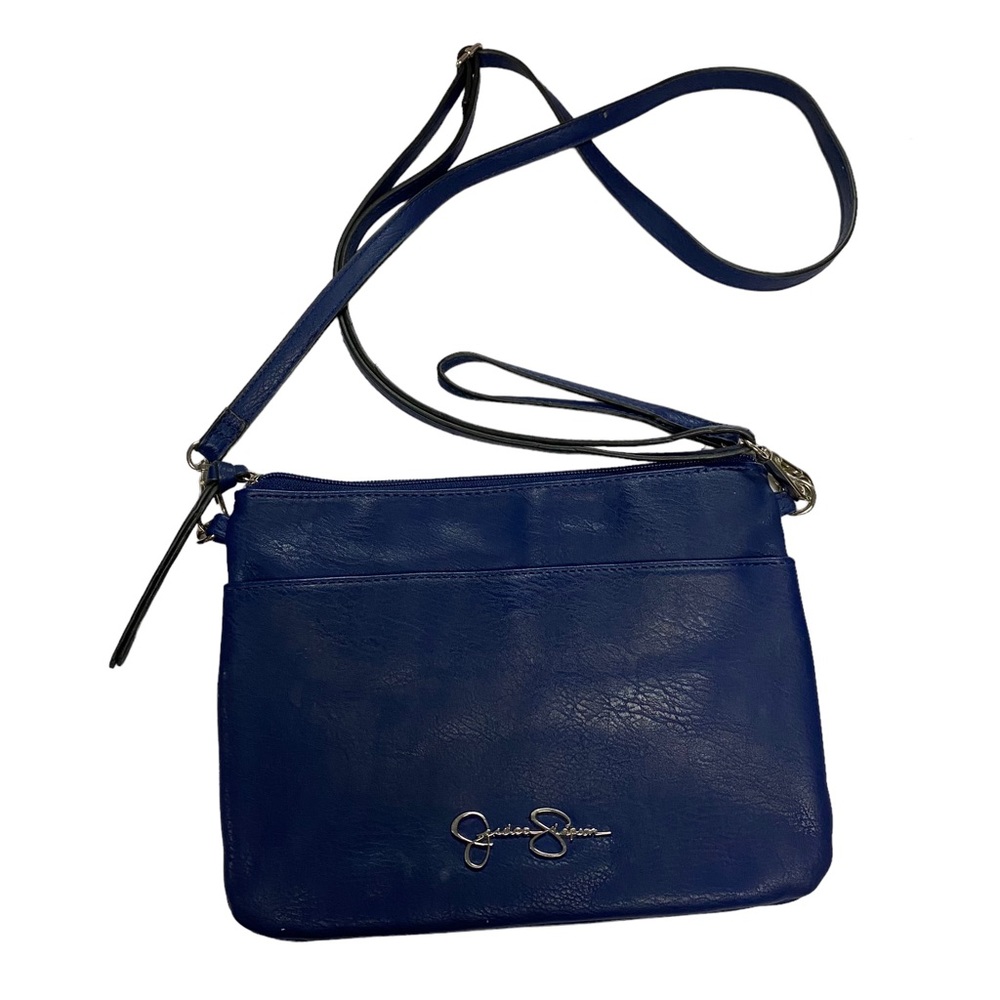 Jessica Simpson Shoulder Sling BodyBag Blue Pockets